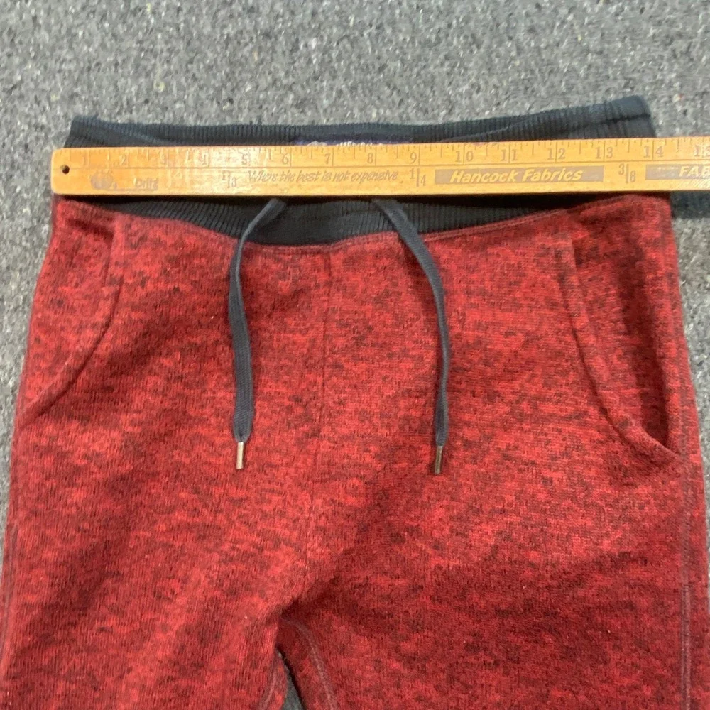 American Eagle Joggers Sz XS Mens Red Marled Skater Striped Cuffs Sweatpants